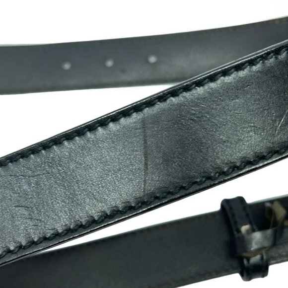 GUCCI - Black Silver Leather Hardware Belt 207-071925 - Picture 4 of 5